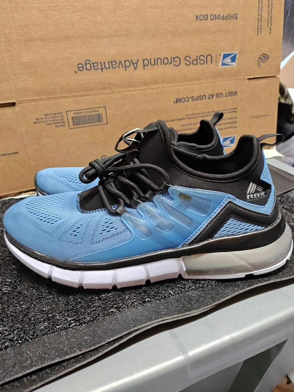 RBX Blue and Black Men's Running Sneakers - Picture 3 of 7